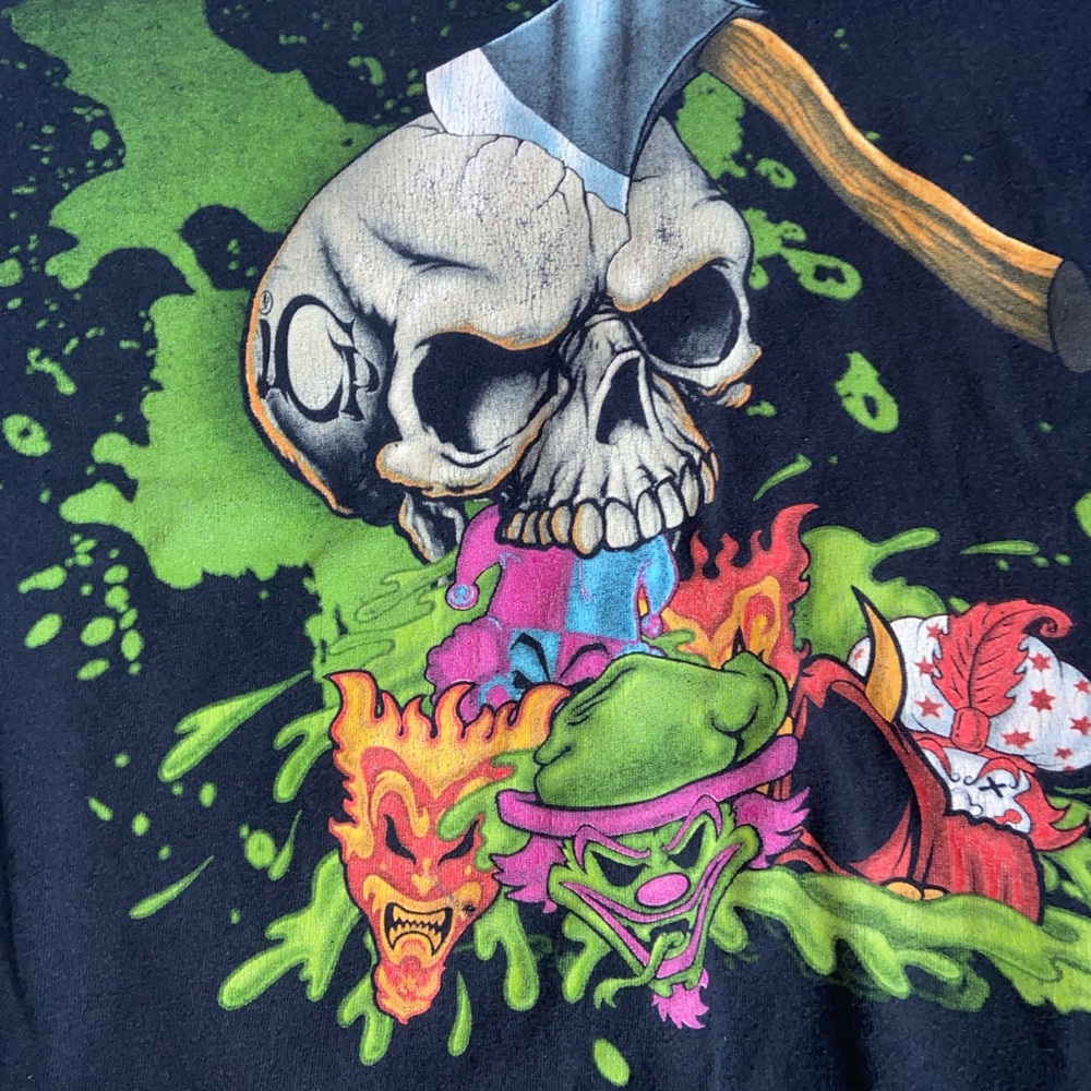 Insane clown posse green splatter axe vintage t shirt